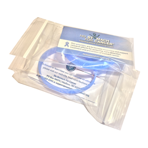 periwinkle wristband individually wrapped in bag